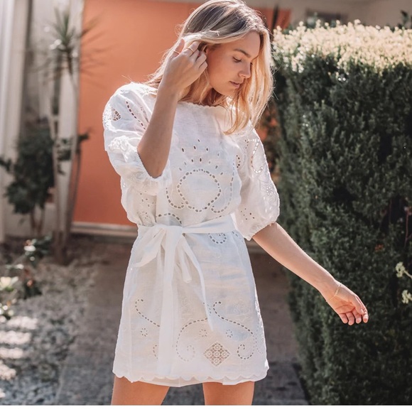 lala linen shift dress